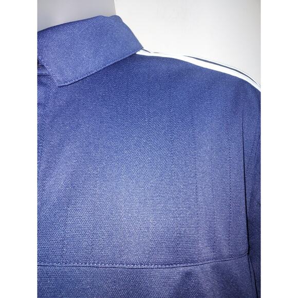 Adidas Men's Polo Climalite Athletic Lightweight Casual Shirt Blue White - Picture 5 of 11